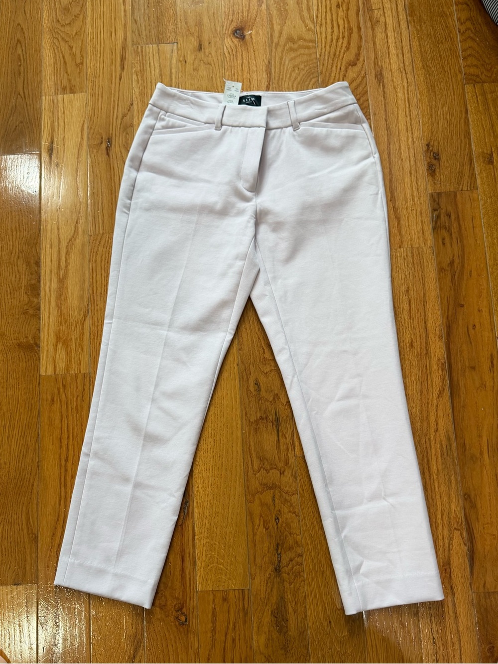 White House Black Market Women's Lavender Straight-Leg Trousers